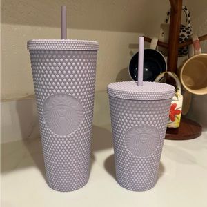 Lilac Starbucks tumbler set. New never used